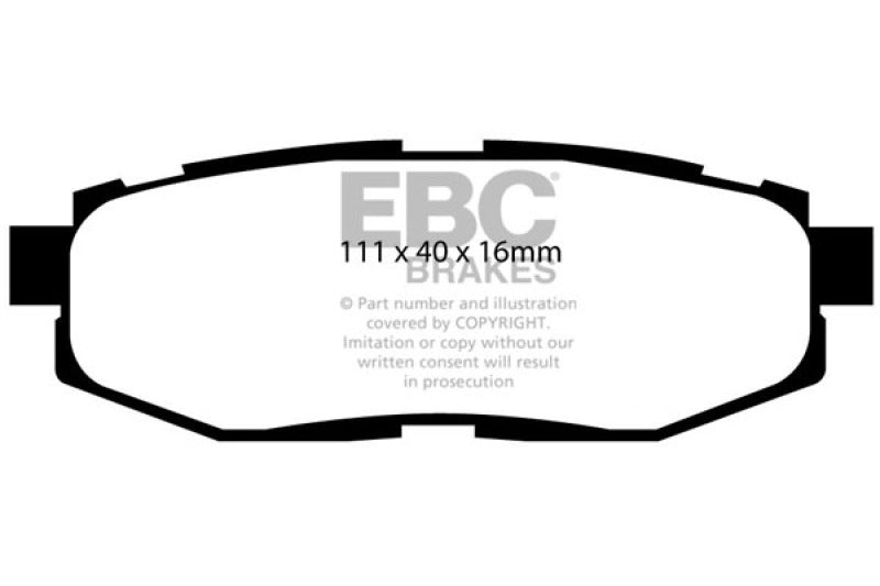 EBC 13+ FR-S, 86, BRZ, 22+ GR86 2 Ultimax2 Rear Brake Pads
